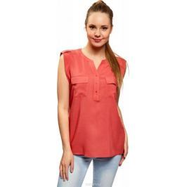 Блузка женская oodji Collection, цвет: коралловый. 21412132-4B/24681/4300N. Размер 42-170 (48-170)
