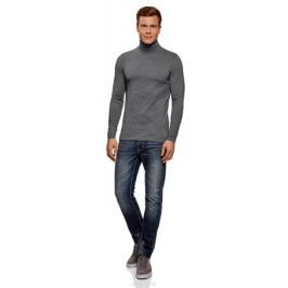 Водолазка мужская oodji Basic, цвет: темно-серый меланж. 5B513001M-2/47842N/2500M. Размер S (46/48)