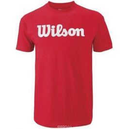 Футболка для тенниса мужская Wilson Script Cotton Tee, цвет: красный. WRA747808. Размер S (46)