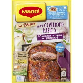 Maggi На второе для сочного мяса с чесноком и луком, 26 г