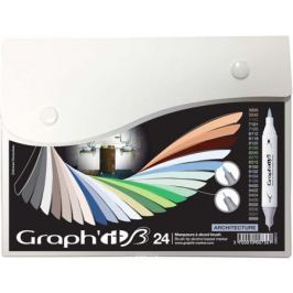 Graph'It Набор маркеров Brush архитектура 24 шт